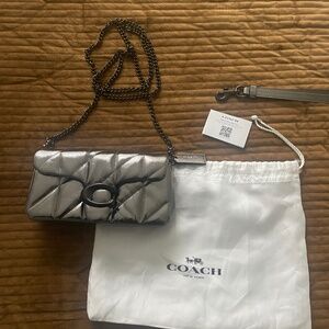 Chrome Coach Tabby Chain Crossbody Bag 19